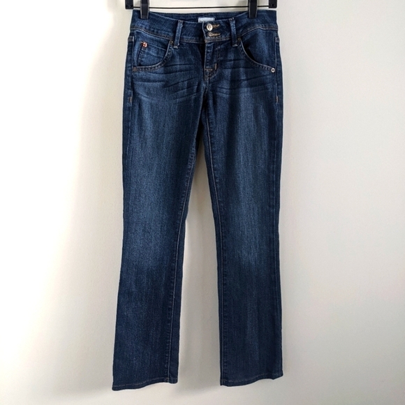 HUDSON Beth Baby Boot Jeans 25 Obscurity Slim Small Flare Mid Rise Mid Wash - Picture 4 of 15